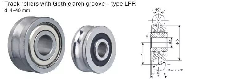 Sliding Gate Wheel U Groove Track Roller Bearing LFR5201 KDD